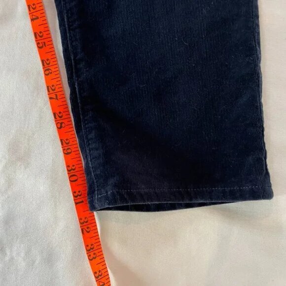 Ag The Stevie Navy Corduroy Ankle Pant Straight Leg Size 32R - Picture 10 of 14